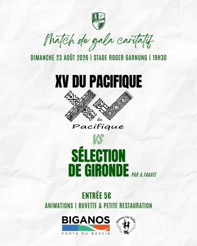 Match de gala caritatif : XV du Pacifique vs Sélection de Gironde