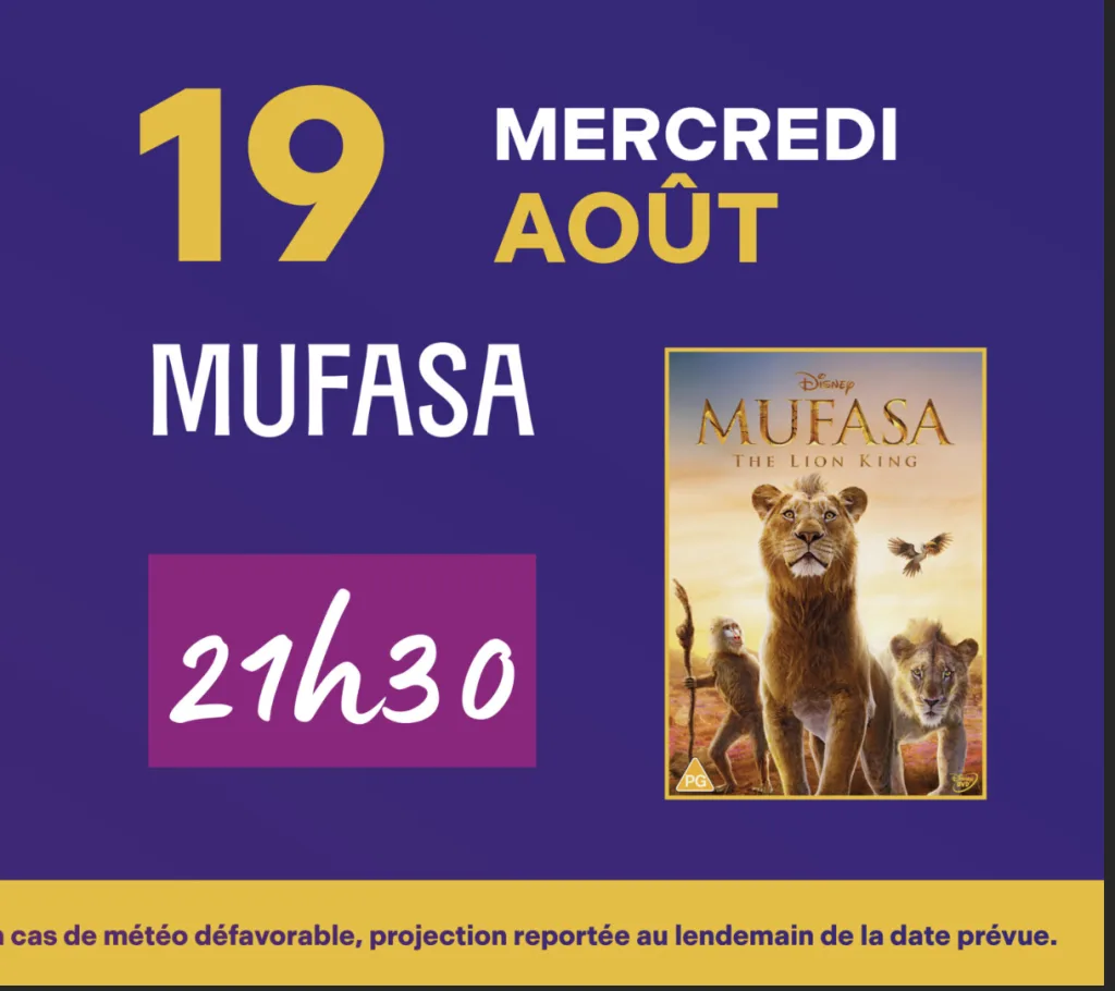 Cinéma de plein air : Mufasa